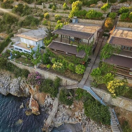 Seaside Duplex Stone Villa Qeparo Exterior foto
