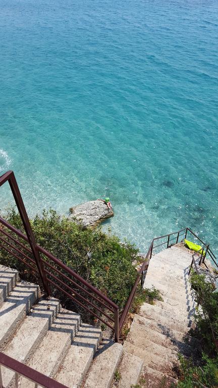 Seaside Duplex Stone Villa Qeparo Exterior foto